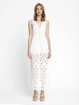 Alice McCall Porcelain Moonchild Jumpsuit White Size 8 for rent on The Volte - image 1