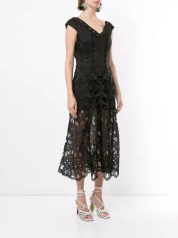 Alice McCall Baudelaire Broderie Anglais Midi Dress Black Size 4 for rent on The Volte - image 1