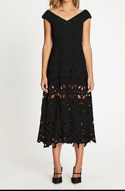 Alice McCall Baudelaire Broderie Anglais Midi Dress Black Size 4 for rent on The Volte - image 3