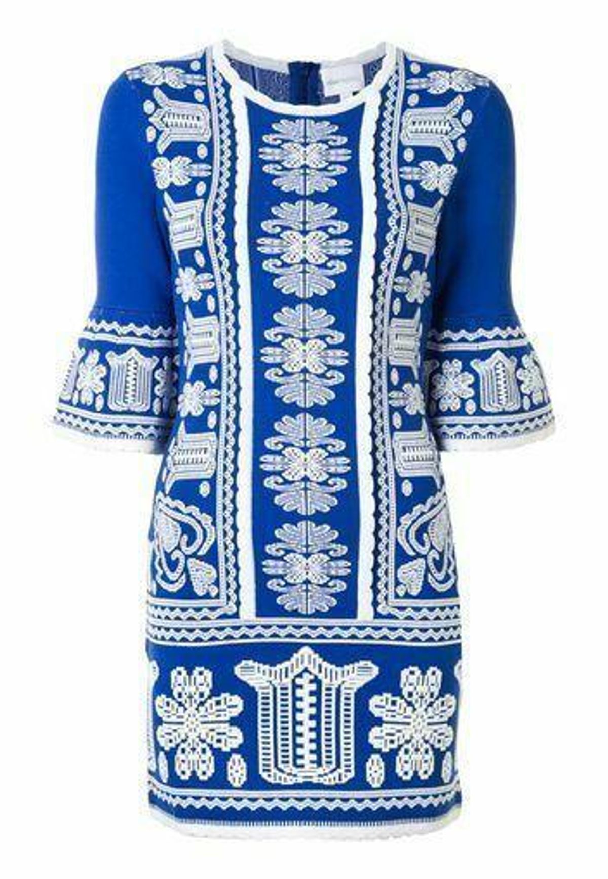 Alice McCall Devotion Jacket Mini Dress Royal Blue Print Size 4 - Image 4