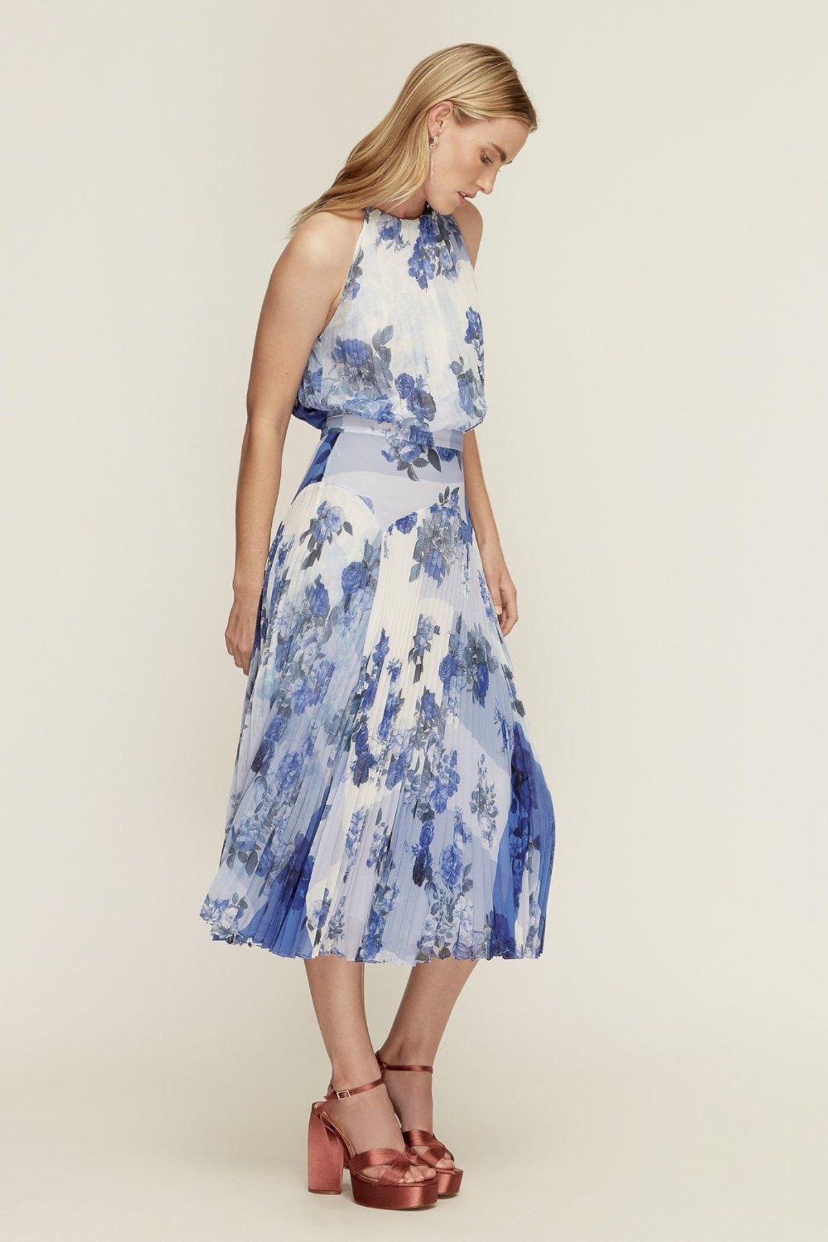 Lover Collage Pleat Midi Dress Size 10 - Image 2