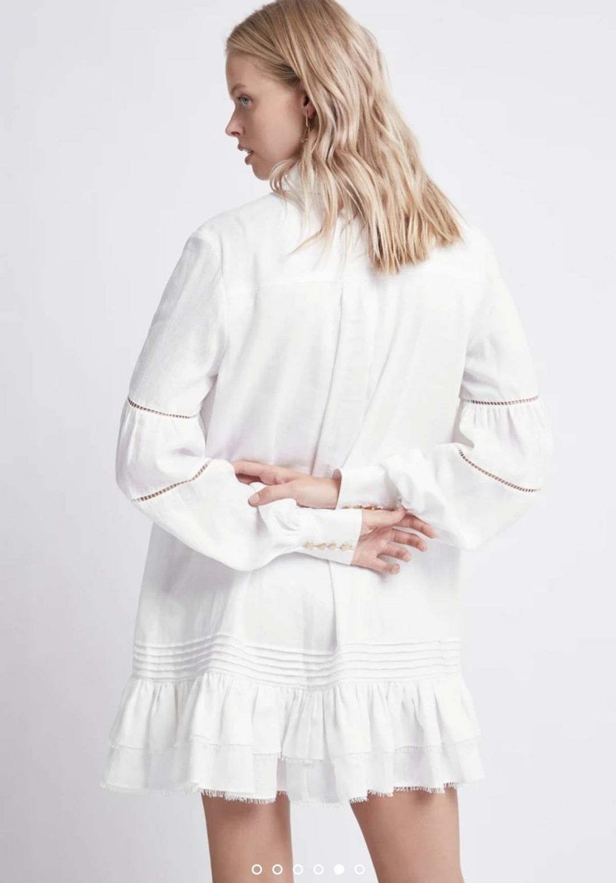 Aje Litus Shirt Dress White Size 14 - Image 3
