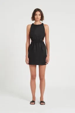 Sir The Label Alena Open Back Mini Dress Black Size AU 8 for rent on The Volte - image 1