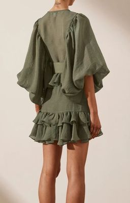 CHARLOTTE DRAPED MINI DRESS - SIZE 6 for rent on The Volte - image 2