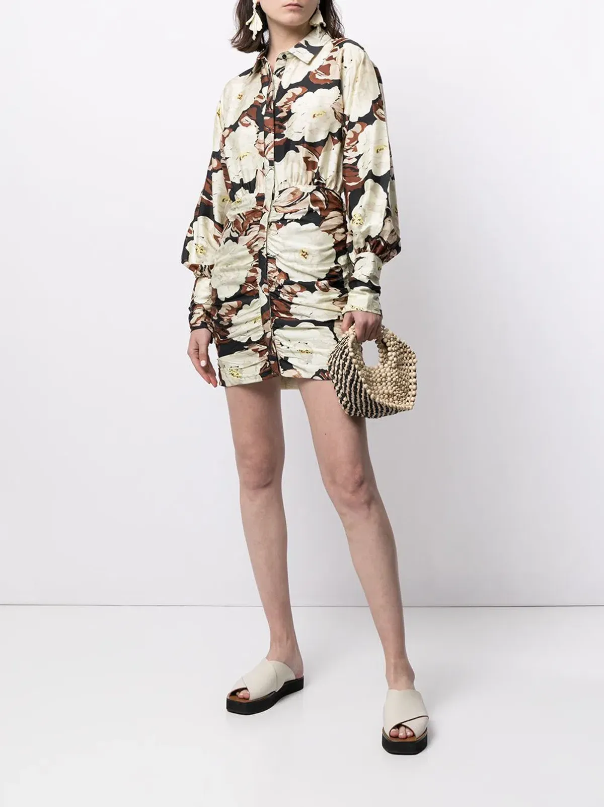 Sir The Label Vivienne Shirt Dress Mini Floral Print | AU 10 - Image 1