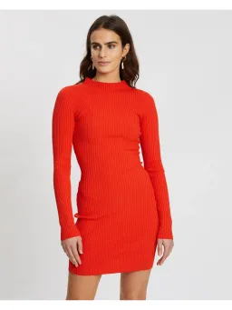 Bec & Bridge Chichi Knit Mini Dress Red Size AU 6 for rent on The Volte - image 3