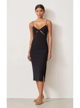 Bec &  Bridge Be Mine Cut Out Midi Dress Black Size AU 8 for rent on The Volte - image 1