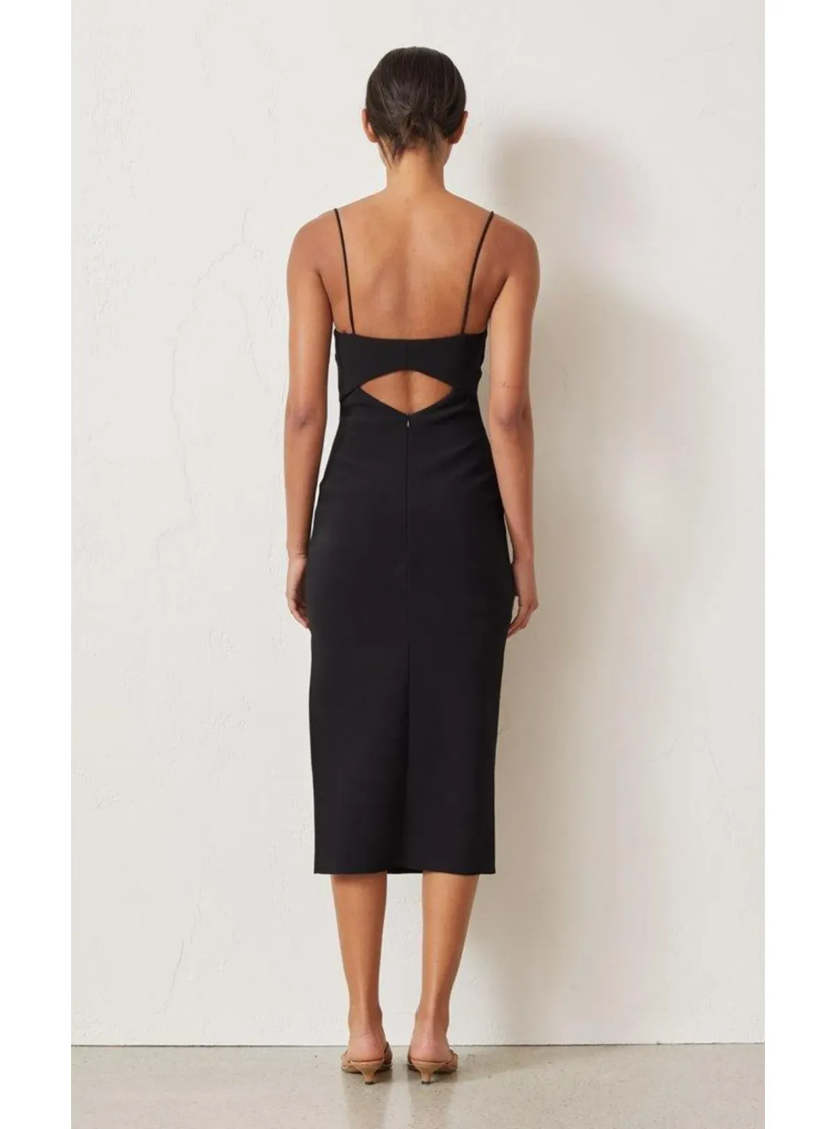 Bec &  Bridge Be Mine Cut Out Midi Dress Black Size AU 8 - Image 3