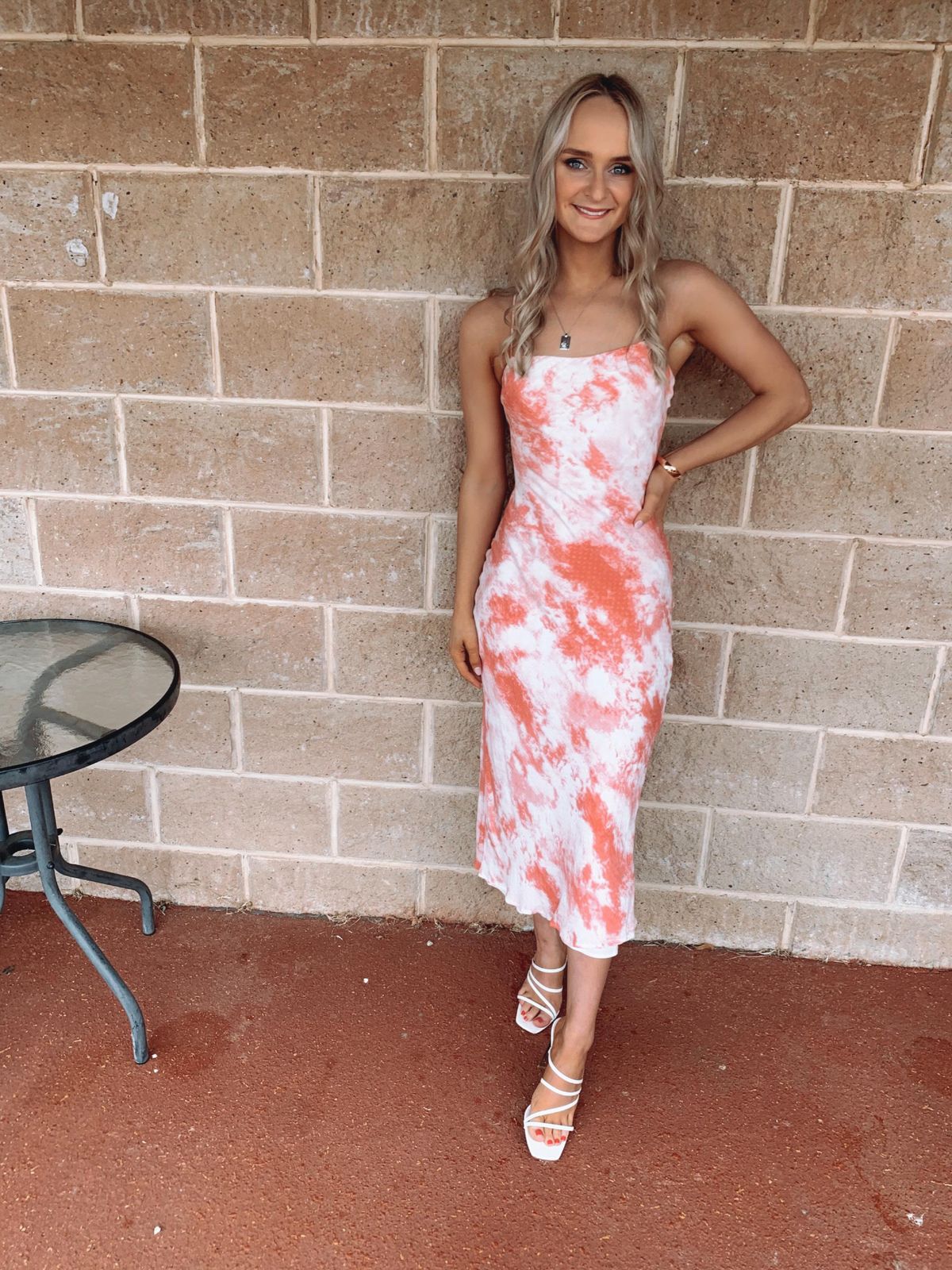 Kookai Destiny Slip Midi Dress Print Size 6 - Image 3