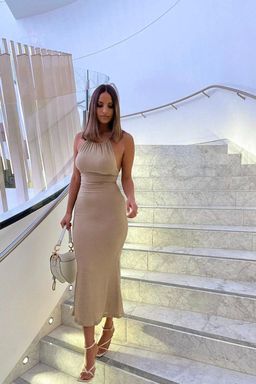 Misha Greta Dress Gold Size 6 for rent on The Volte - image 3