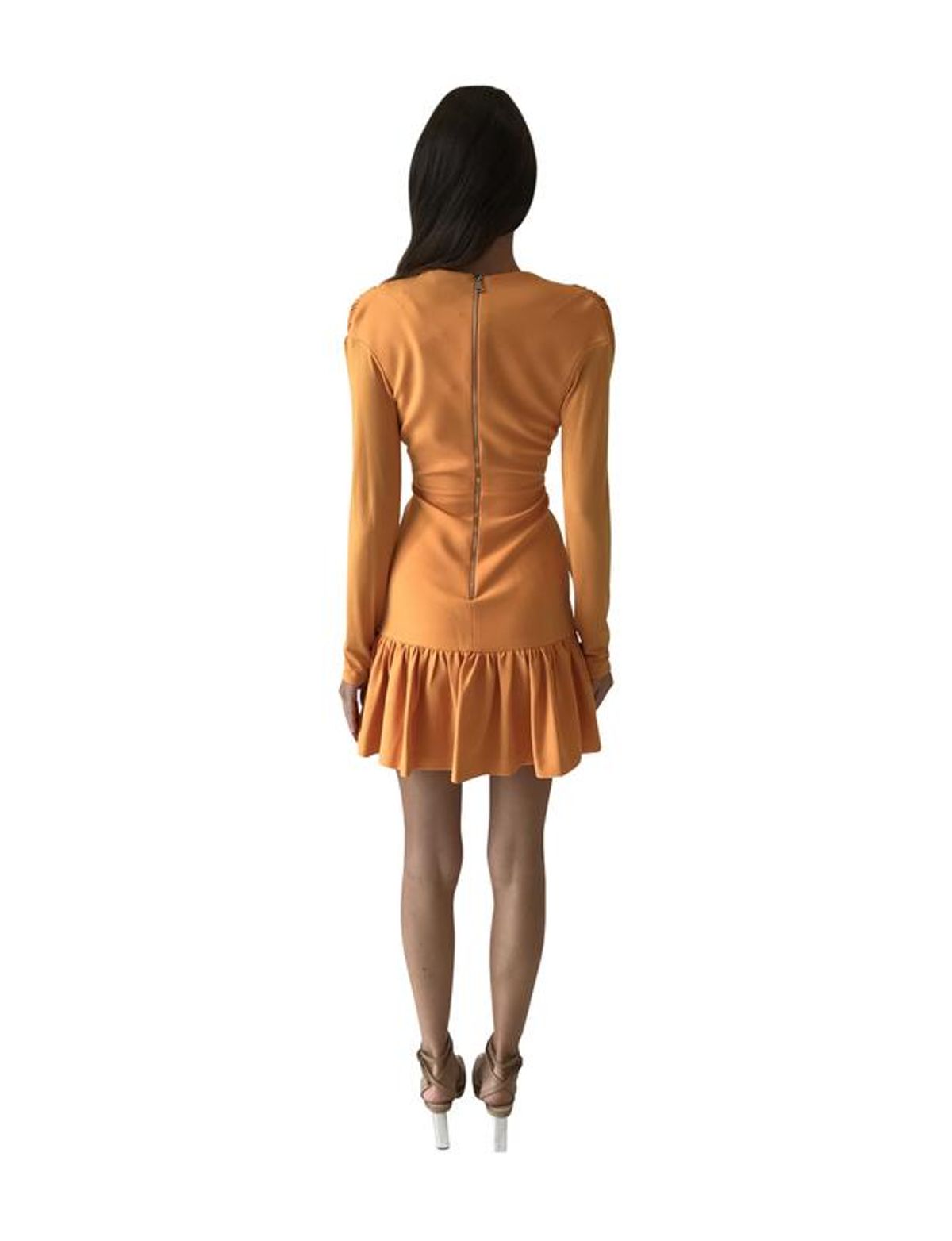 By Johnny The Alex Cross Front Mini Dress in Nectarine Size 10 - Image 2