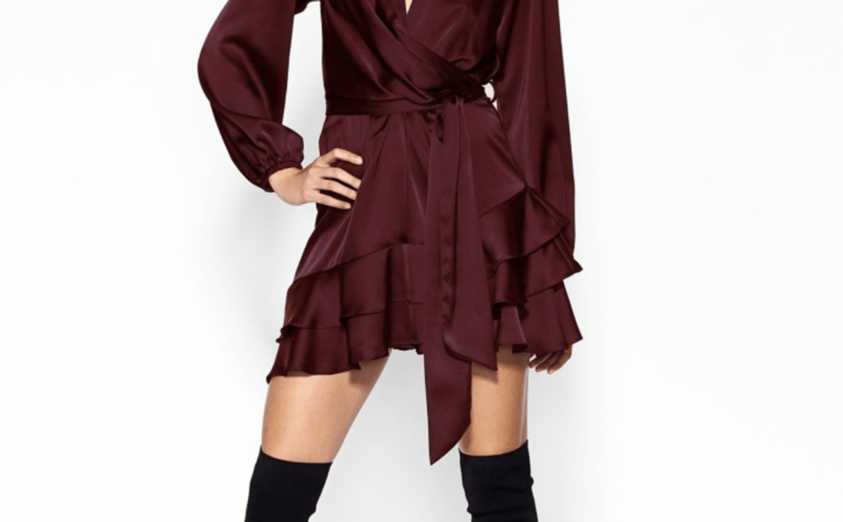 Sheike Illusion Dress Purple Size 8 - Image 2