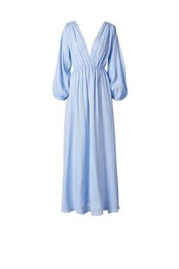 Scanlan Theodore Italian Linen Low Back Dress Blue Size 8 for rent on The Volte - image 4