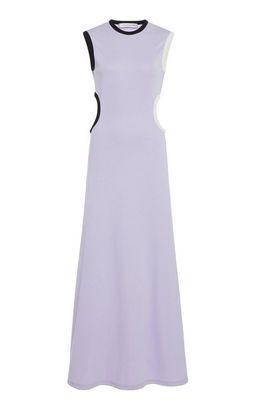 Christopher Esber Fran Cutout Ribbed Knit Dress Purple Size 6 for rent on The Volte - image 2
