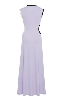 Christopher Esber Fran Cutout Ribbed Knit Dress Purple Size 6 for rent on The Volte - image 4