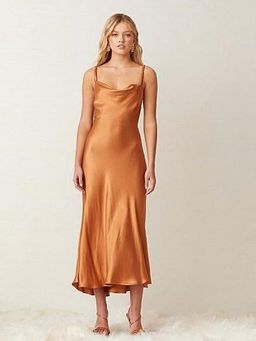 Bec & Bridge Lani Midi Dress Caramel Size 6  for rent on The Volte - image 1