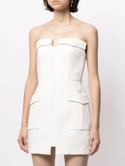 Dion Lee Pocket Bustier Mini Dress White Size 8  for rent on The Volte - image 2