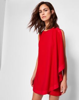Ted Baker Bolty One-sided Draped Tunic Dress Red Size 12 for rent on The Volte - image 2