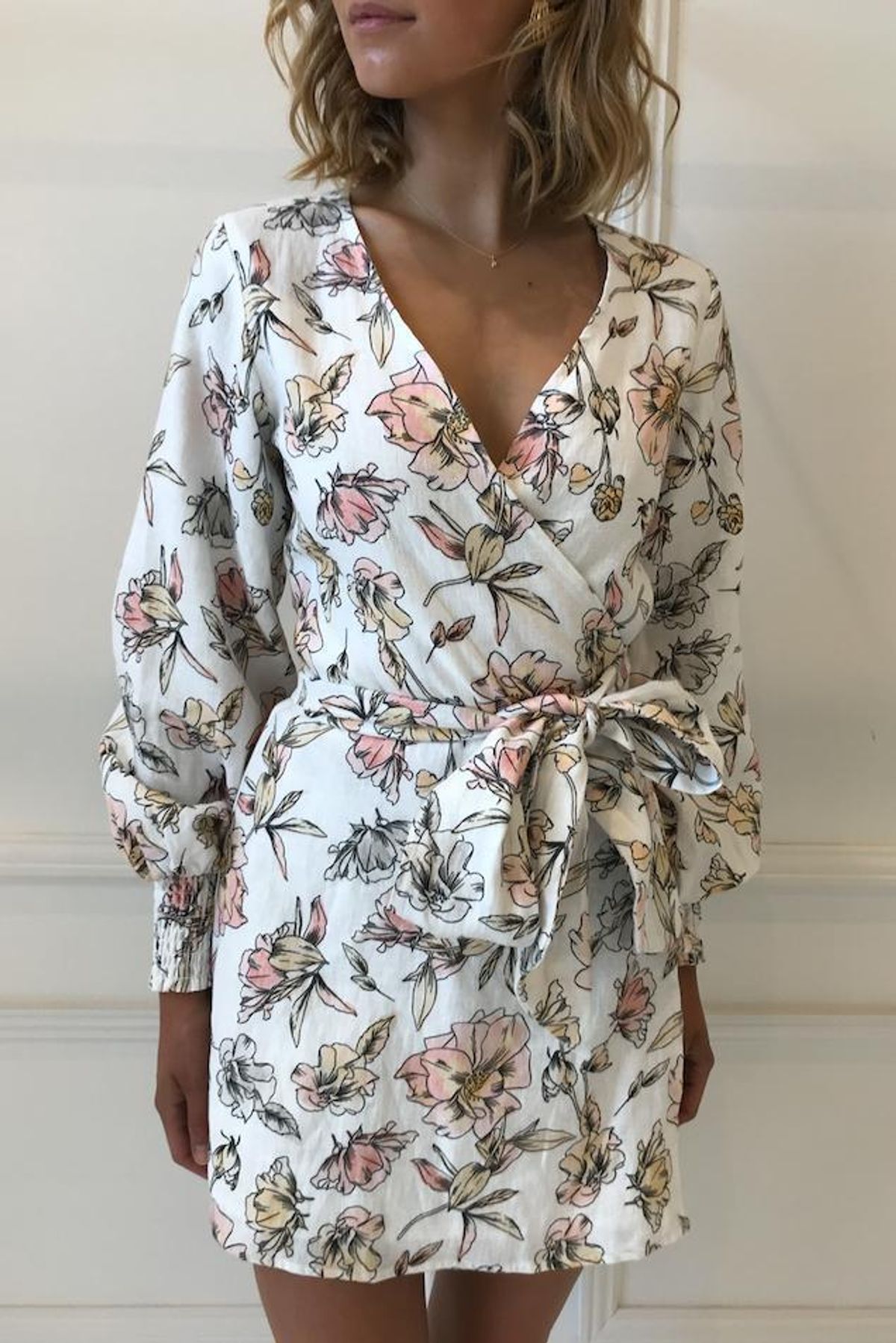 By Nicola Snow Queen Wrap Mini Dress Floral Size 10  - Image 2