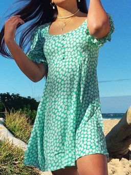 Faithfull the Brand La Barben Mini Dress Print Size 8 for rent on The Volte - image 3