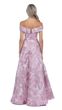 Bariano Ball Gown Jacquard Off-the-Shoulder Pink Size 6 for rent on The Volte - image 2