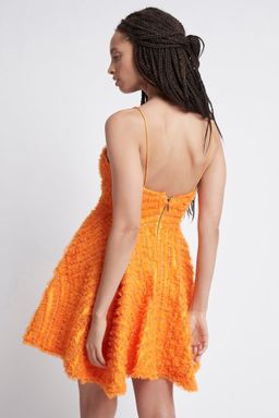 Aje Utopia Ruffle Mini Dress Orange Size 8 for rent on The Volte - image 3