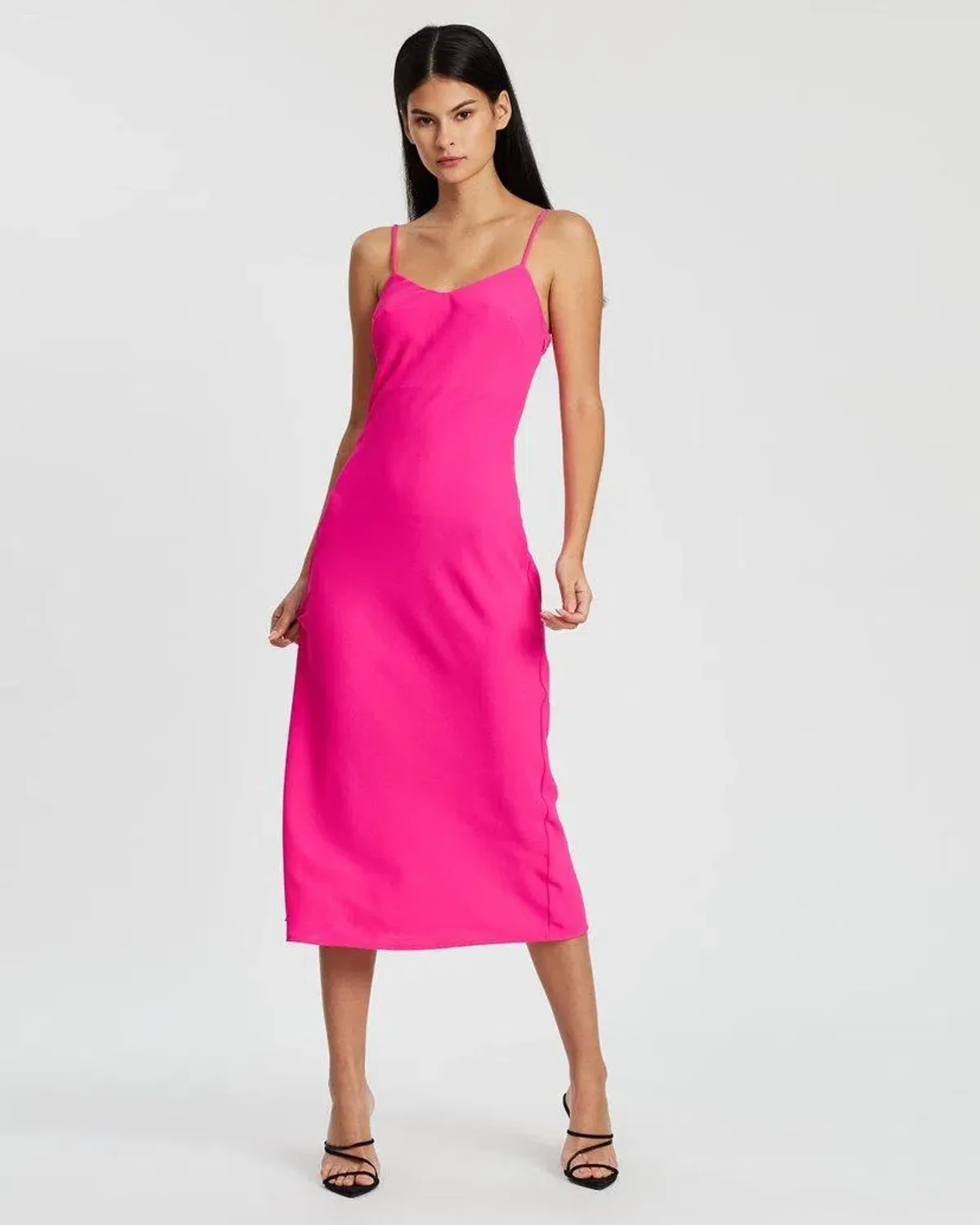 By Johnny Neon Bias Slip Dress Pink Size 10 - Image 1