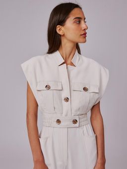 C/MEO Collective Consistent Jumpsuit White Size XS for rent on The Volte - image 2