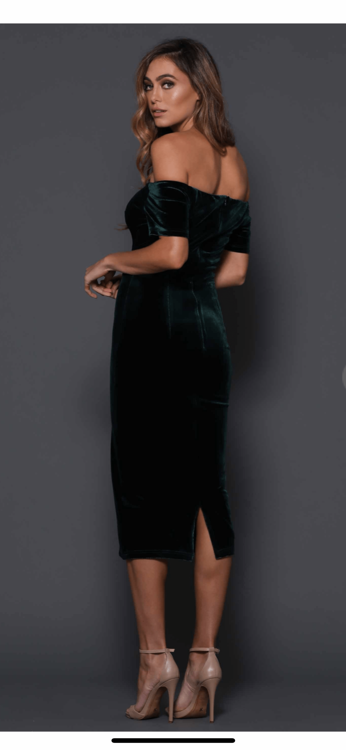 Elle Zeitoune French Emerald Green dress 10 - Image 2