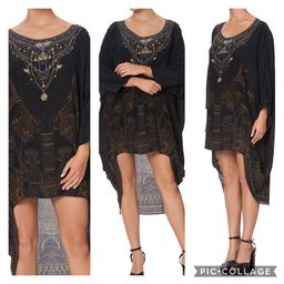 Camilla King Cobra scoop back dress black size 16 for rent on The Volte - image 4