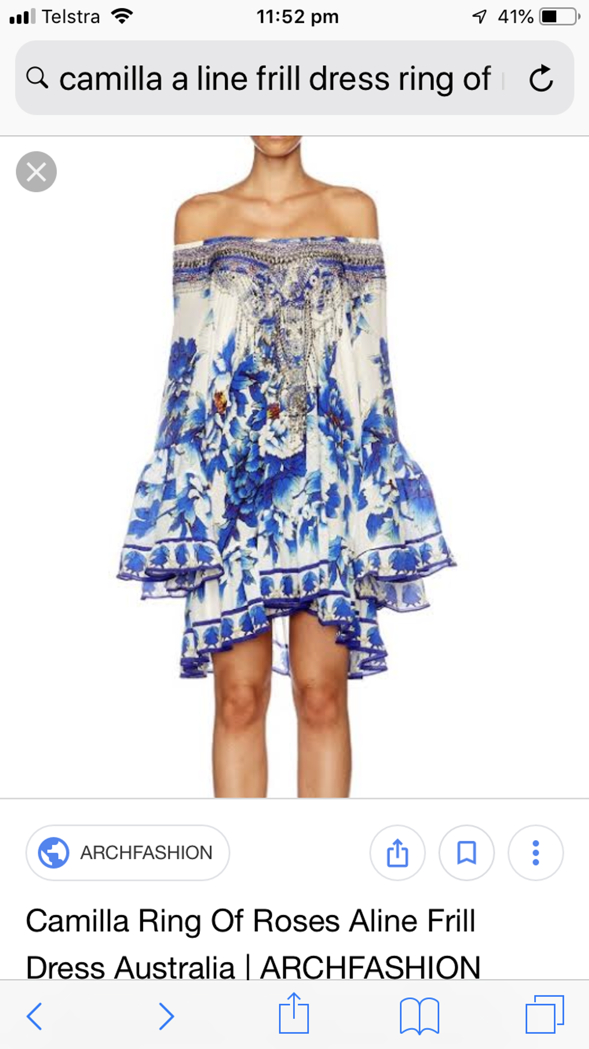 Camilla 'Ring of Roses' A Line Frill dress Size M - Image 4