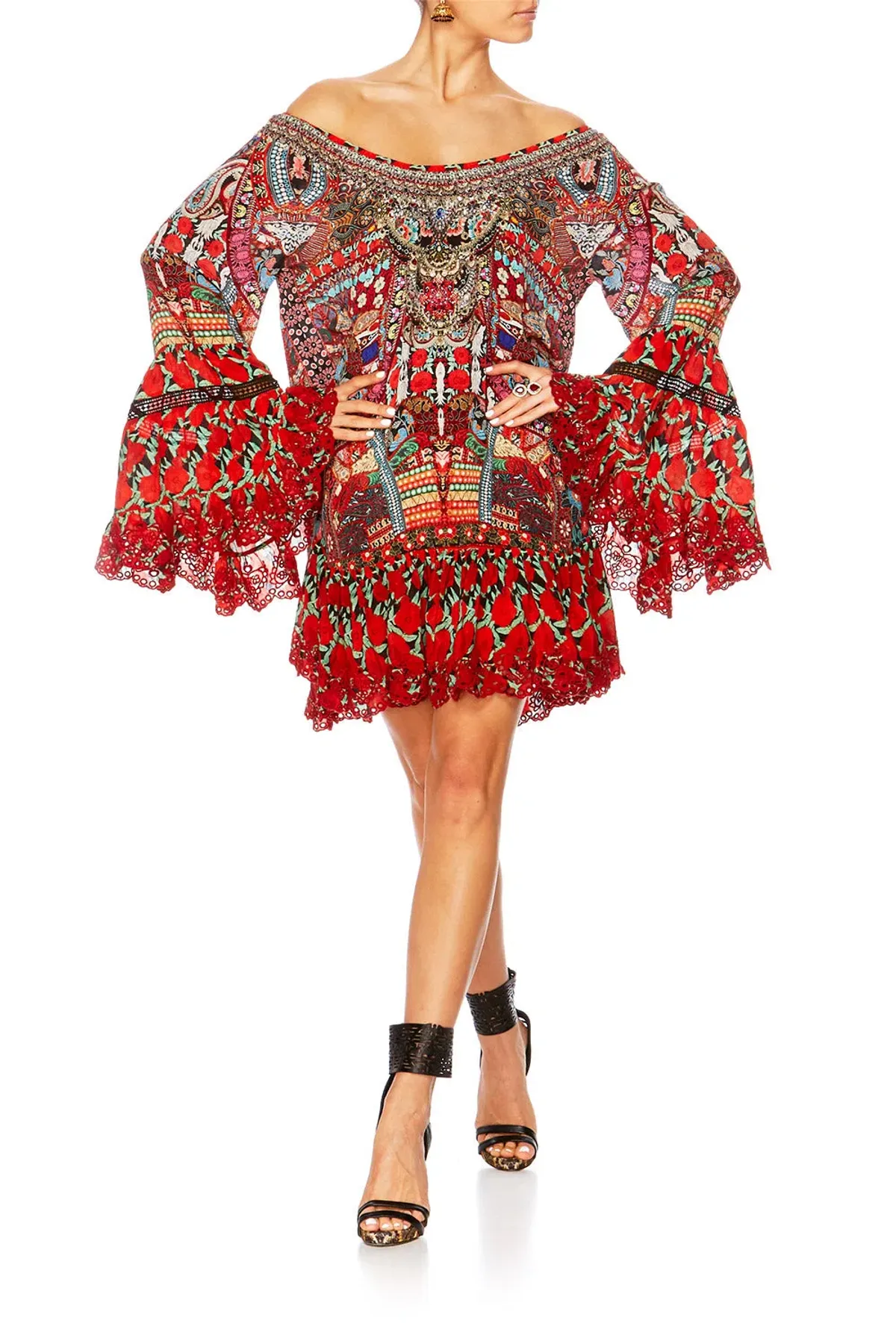 Camilla Queen Alika A Line Frill Dress Print Size 12 - Image 7