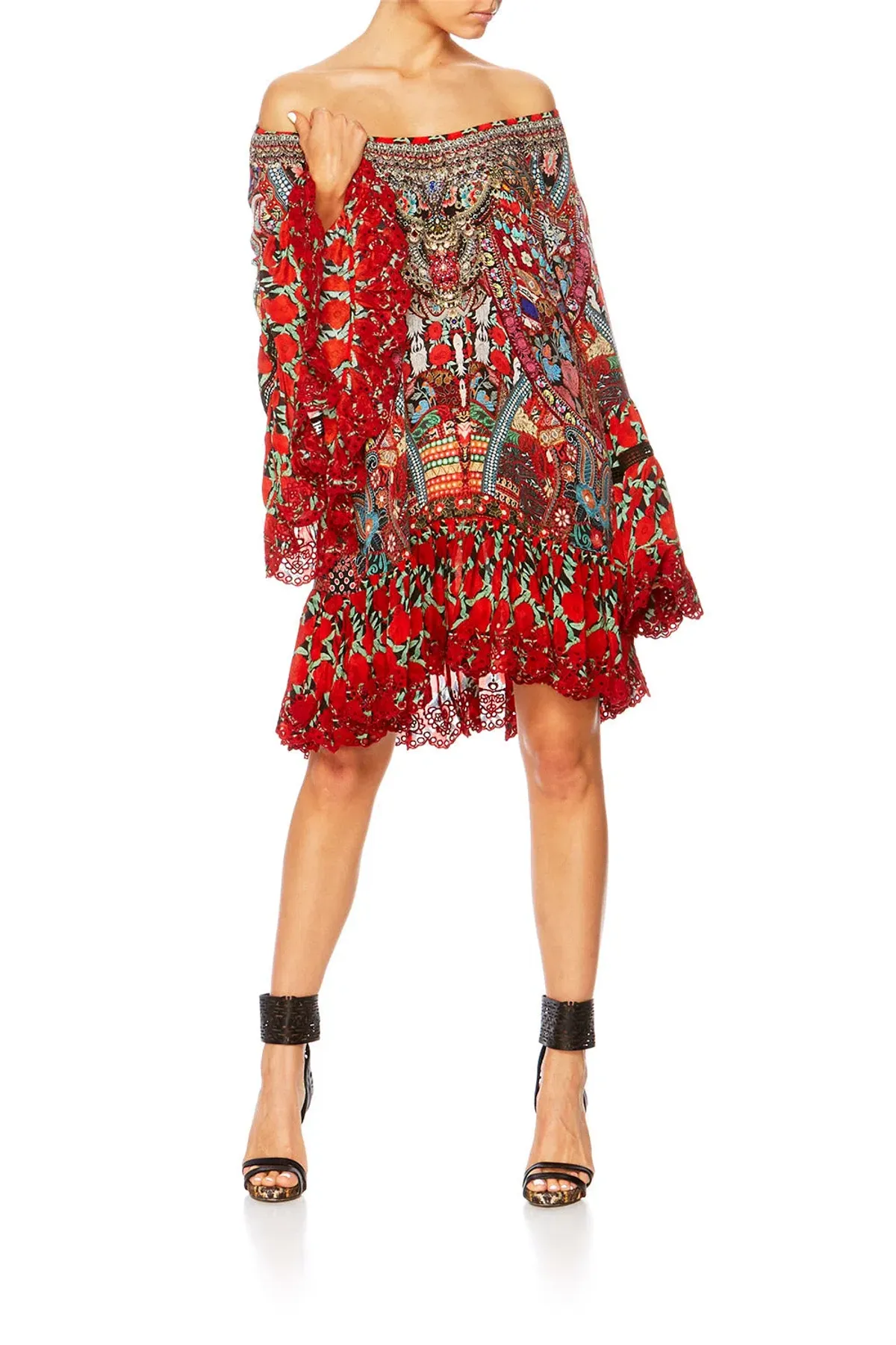 Camilla Queen Alika A Line Frill Dress Print Size 12 - Image 9