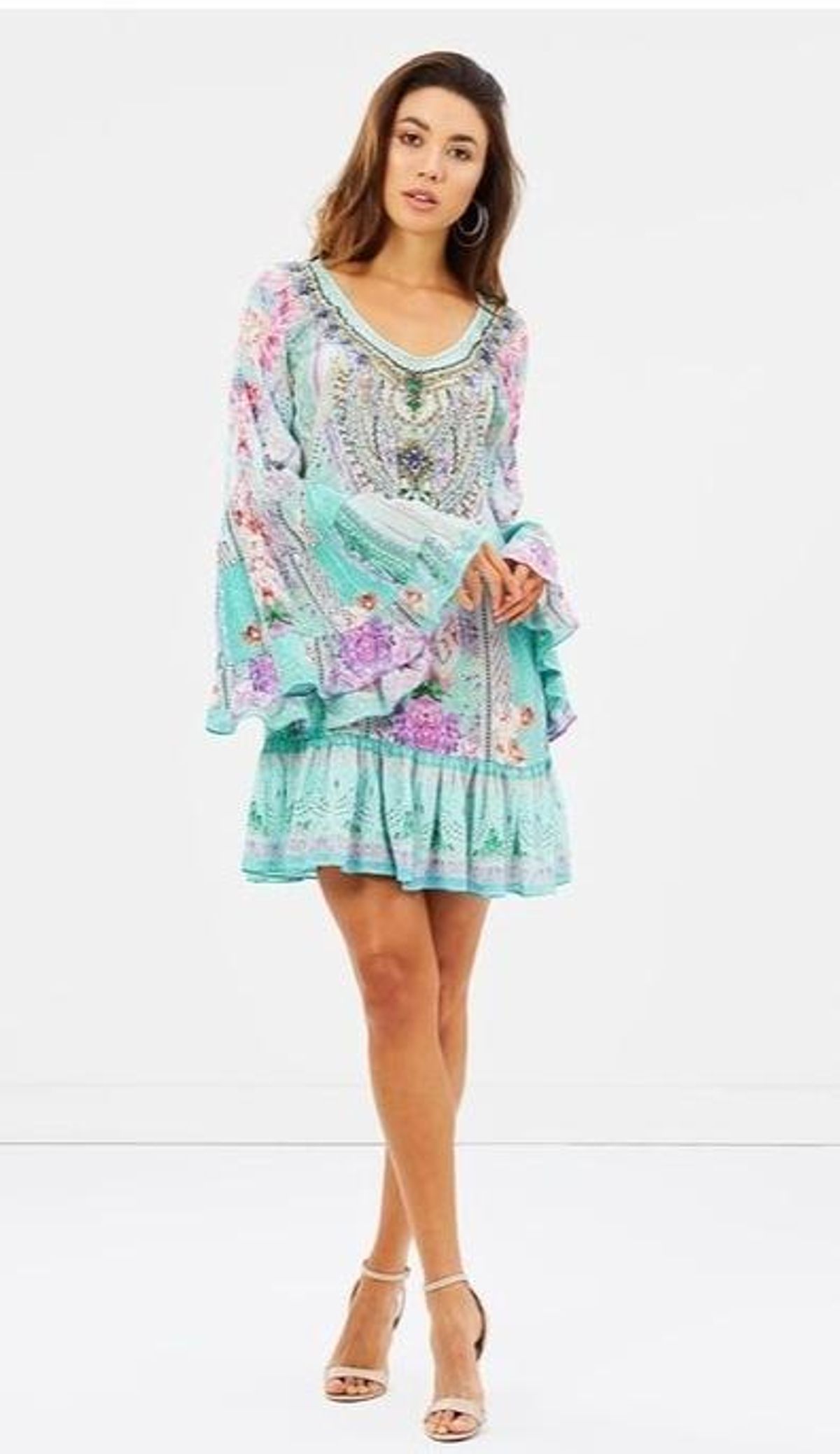 Camilla Garden State A Line Frill Mini Dress Size XL / AU 16 - Image 2