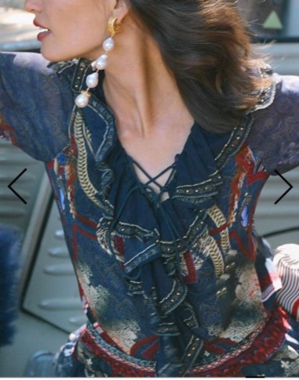 Camilla 'This Charming Woman' double frill skirt and lace up frill blouse Size 14 - Image 8