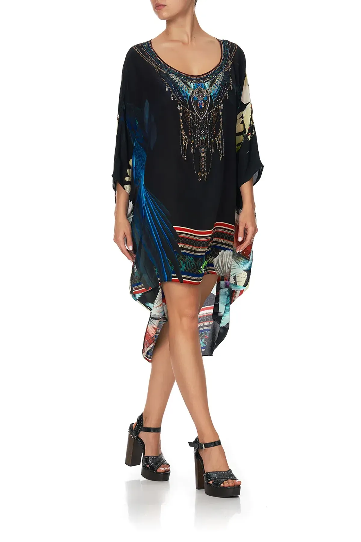 Camilla Night Flight Scoop Back Hem Dress Print Size 16 - Image 1