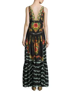 Camilla Lift the Veil V Neck Maxi Dress Print Size 14 for rent on The Volte - image 2