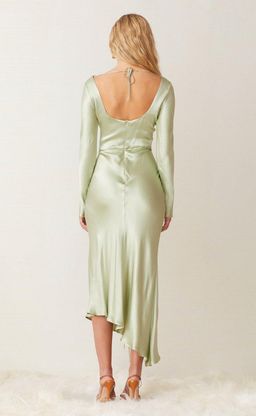 Bec & Bridge Crest Long Sleeve Midi Dress Green Size 6 for rent on The Volte - image 2