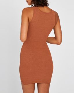 By Johnny Curve Knit Mini Dress Brown Size 6 for rent on The Volte - image 3