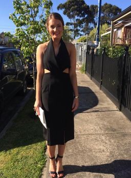 Bianca Spender Halter Neck Midi Dress Black Size 8 for rent on The Volte - image 2