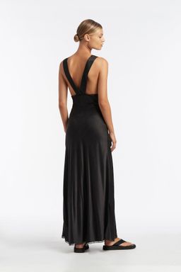 Sir The Label Aries Cut Out Dress Midi Black | AU 8 for rent on The Volte - image 3