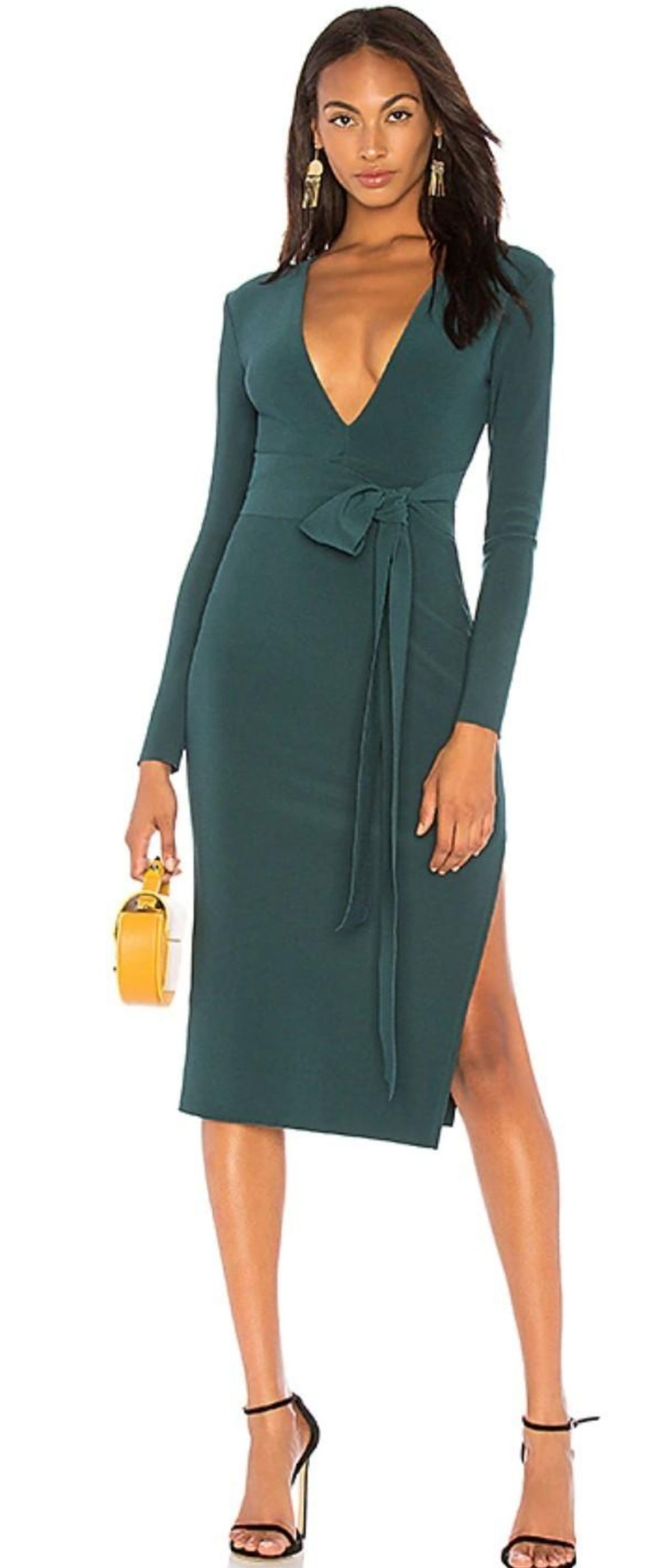 Tasha Midi Dress in Emerald - Image 1