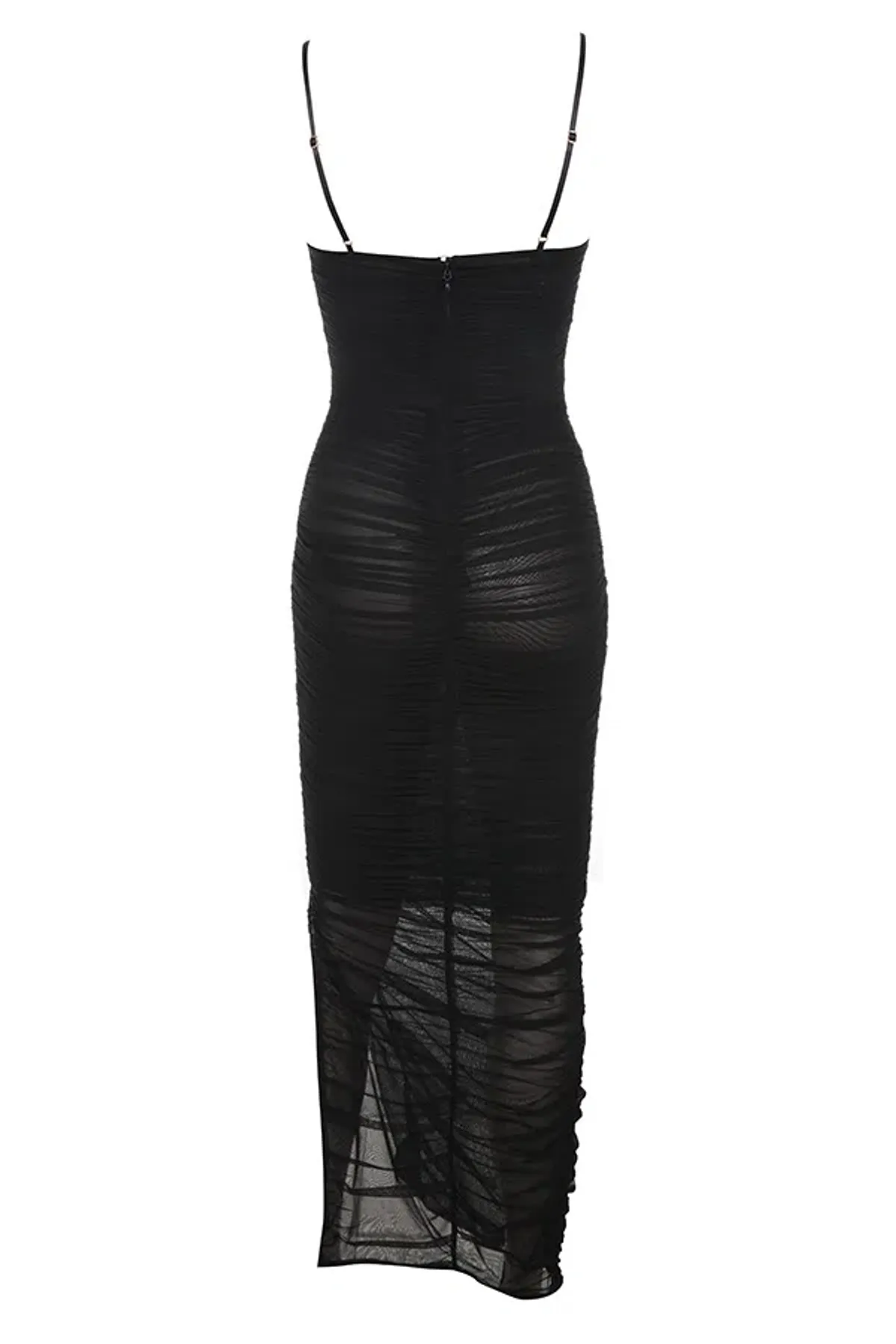 House of CB Fornarina Organza Mesh Maxi Dress Black Size 12 - Image 7
