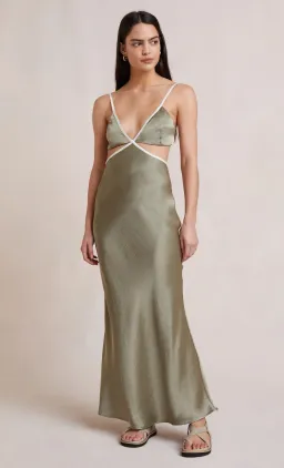 Bec and Bridge Veronique Maxi Dress Sage Green Size 6 for rent on The Volte - image 1