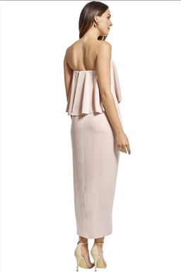 Shona Joy  Strapless Frill Drape Maxi Dress Blush Size 10 for rent on The Volte - image 2