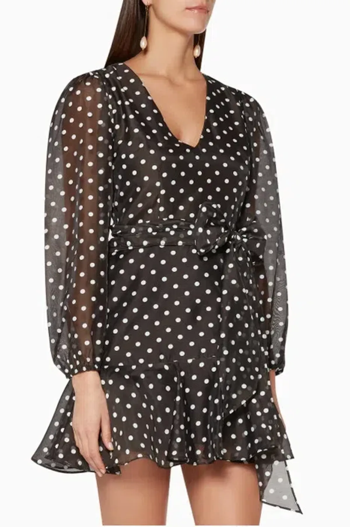 Keepsake The Label Limits Polka Dot Dress Black Size 8 - Image 1