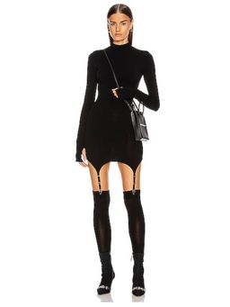 Dion Lee Garter Mini Dress Black Size 8 for rent on The Volte - image 1