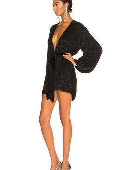 Retrofete Gabrielle Robe Dress Black Size 6 for rent on The Volte - image 2