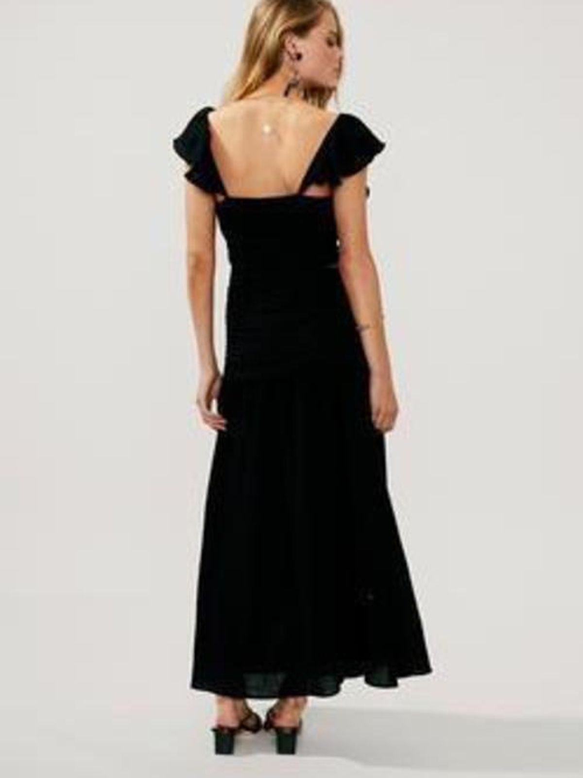Suboo Alva Rouched Cutout Maxi Dress Black - Image 2
