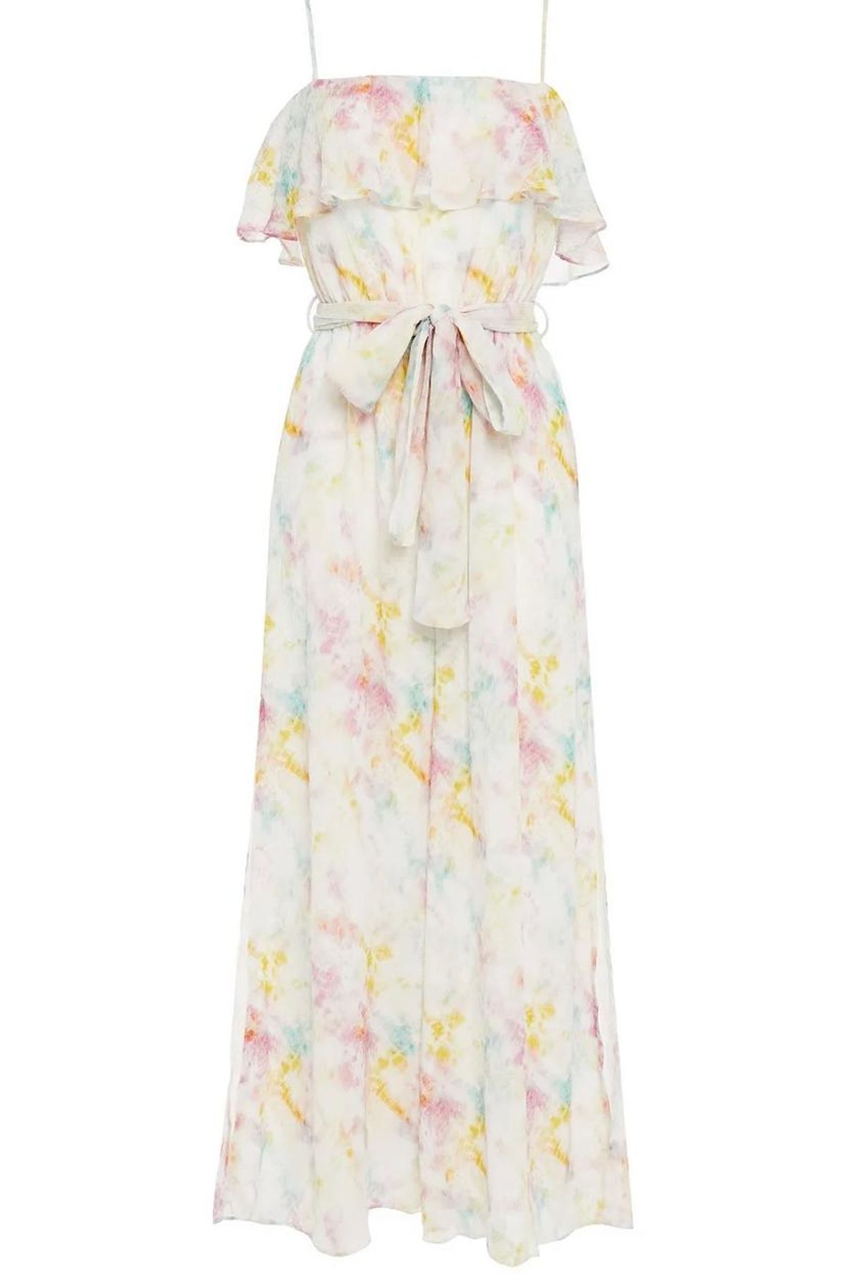 Tigerlily Saaralie Tie-dyed Cotton and Silk-blend Gauze Wide-leg Jumpsuit Print Size 8 - Image 3